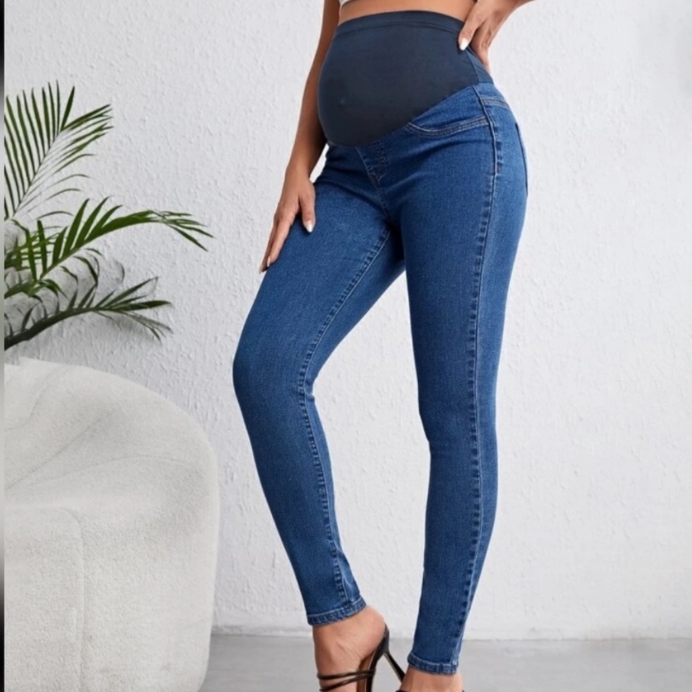 Maternity Skinny Jeans - Blue